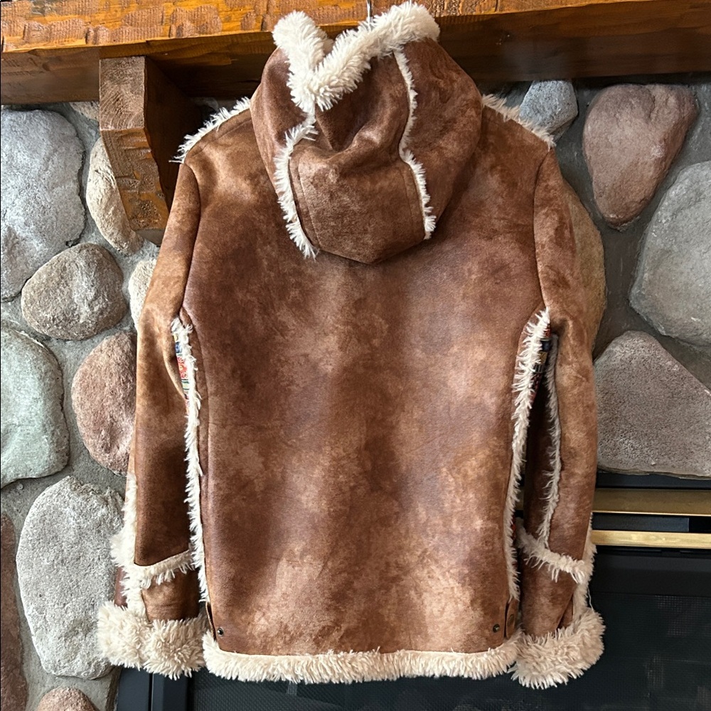 Women's Brown Shearling Ski Jacket - image 4